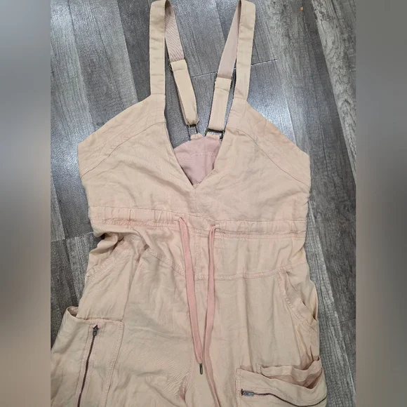 FREE PEOPLE MOVEMENT southern Lights Wide Leg Cargo Jumpsuit Oversized Boho Y2k - Picture 16 of 16